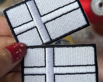 Embroidered patch "Nordic Flag".  to sew or iron. Own. 6cm x 4cm.