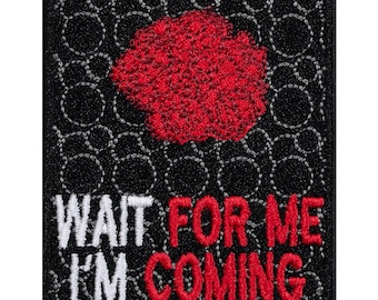 Hadestown "Wait for Me I'm Coming" Musical Embroidered Patch. 7cm. Custom design. Sew-on or iron-on.