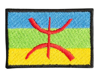 Embroidered patch "Amazigh Flag". Berber. To sew or iron. Various sizes. Price per unit. Own design.