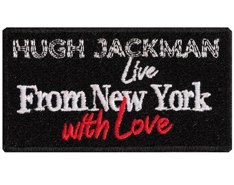 Huge Jackman Show embroidered patch. Custom design. Sew-on or iron-on. Price per piece. 8cm x 4cm.