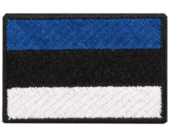 Estonian flag embroidered patch. Sew or iron on. Various designs to choose from.
