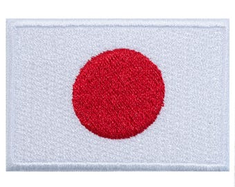 "Japan Flag" embroidered patch. To sew or iron on. Various models.