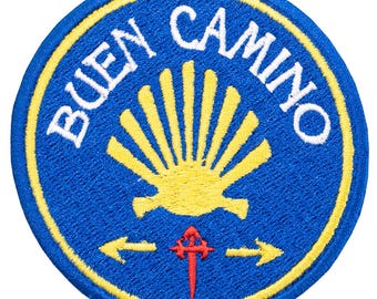 Camino de Santiago embroidered patch. Buen Camino. Adventure. Sew-on or iron-on. Various designs to choose from.