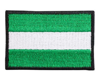 "Andalusian Flag" embroidered patch. To sew or iron on. Own design.