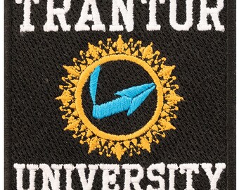 Trantor University embroidered patch. Inspired by Isaac Asimov's The Foundation series. Custom design. Sew-on or iron-on.