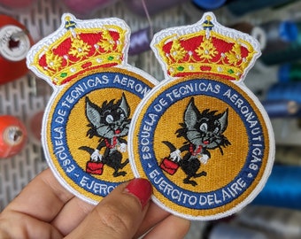 Air Force embroidered patch. Spain. to sew or iron. Own. 10cm