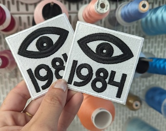 Vintage 1984 George Orwell embroidered patch. to sew or iron