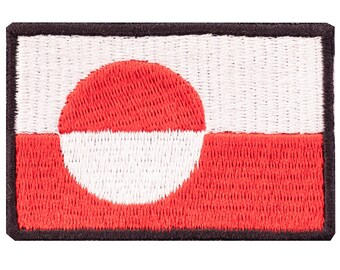 Greenland flag embroidered patch. Denmark. Sew-on or iron-on. Various designs to choose from.