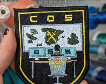 Patch brodé de la Garde civile COS. Espagne. à coudre ou à repasser