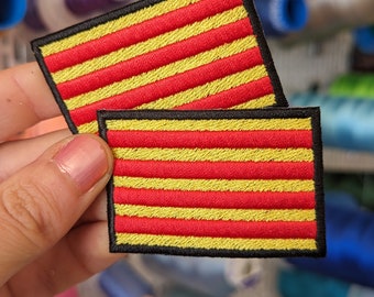 Embroidered patch "Flag of Catalonia". to sew or iron.