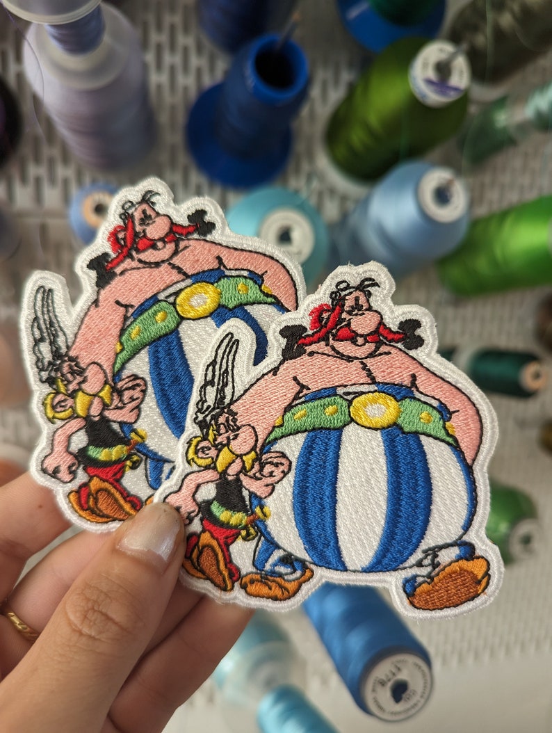 Asterix and Obelix embroidered patch to sew or iron on image 2