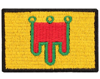 Auvergne, France, flag embroidered patch. Various designs to choose from. Sew-on or iron-on. Custom design.