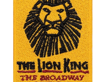 The Lion King musical embroidered patch. Broadway. Custom design. 7cm x 5.5cm. Sew-on or iron-on.