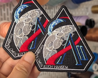 Artemis Mission II embroidered patch. Sew or iron on.