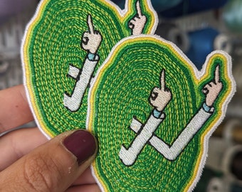 Patch brodé portail Rick et Morty style "Psychédélique" à coudre ou à repasser.