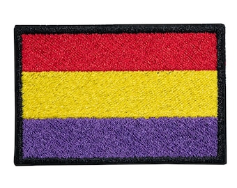 Embroidered patch "Flag of the Republic of Spain". Own design. To sew or iron. Price per unit.