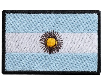 Argentine flag embroidered patch. Sew or iron on. Various designs to choose from. Custom design.