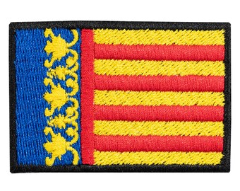"Valencian Community" embroidered patch. To sew or iron on.