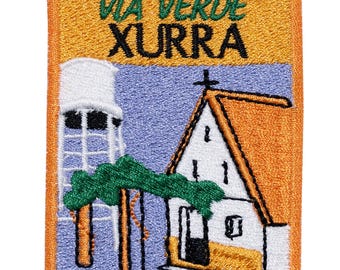 "Xurra Green Way" embroidered patch. To sew or iron on.