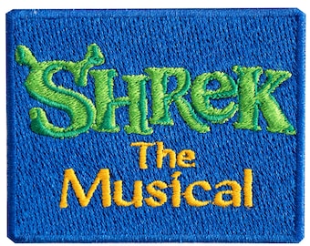 Musical "Shrek" embroidered patch. For sewing or ironing.