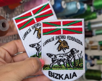Lurralde Biscay embroidered patch. To sew or iron on. 9cm. Own design. Price per unit.