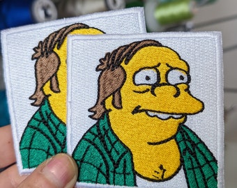 Parche bordado Nelson munch los Simpson.  para coser o planchar.