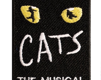 "Cats" Broadway musical embroidered patch. Custom design. 7cm x 5.5cm. Sew-on or iron-on.