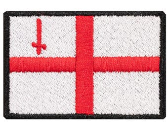 London City Flag embroidered patch. Sew-on or iron-on. Various designs to choose from.