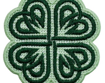 Lucky clover embroidered patch. Ireland. Own design. To sew or iron on.