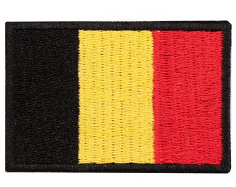 Embroidered patch "Flag of Belgium." Various designs to choose from. Custom design. Sew-on or iron-on.