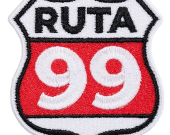 Route 99 embroidered patch, Valencian Community, Spain. Sew-on or iron-on.