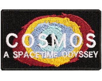 Cosmos embroidered patch. Carl Sagan. Sew-on or iron-on. 8cm.