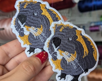 Guinea Pig Embroidered Patch. 7'5cm. Own design. To sew or iron on.