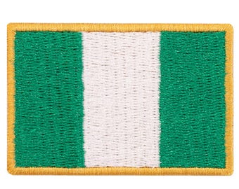 Embroidered patch "Flag of Nigeria". Custom design. Sew-on or iron-on. Various designs to choose from.
