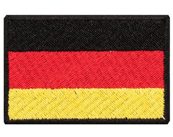 German flag embroidered patch. Sew or iron on. Various designs to choose from.