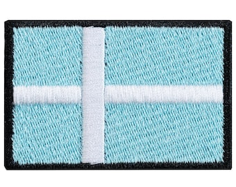 Calais Flag embroidered patch, FRANCE. Sew-on or iron-on. Various designs to choose from. Custom design.