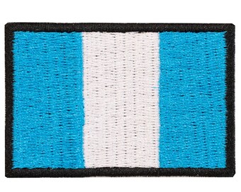 "Flag of Guatemala" embroidered patch. Various designs to choose from. Custom design. Sew-on or iron-on.
