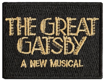 The Great Gatsby musical embroidered patch. Broadway. Custom design. 7cm x 5.5cm. Sew-on or iron-on.