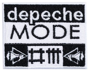 Depeche Mode embroidered patch. Band. Iron-on or sew-on. 7cm x 5.5cm. Own design.