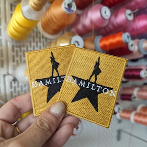 "Hamilton" musical embroidered patch. to sew or iron.