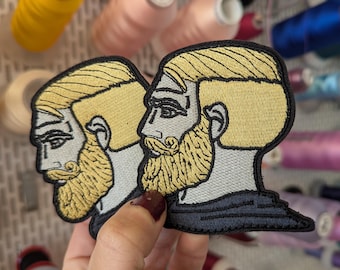 Meme embroidered patch. 8cm. With Velcro. Price per unit. Perfect for backpacks.