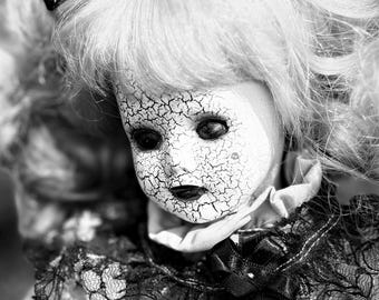 Lenora – Handmade Creepy Gothic Porcelain Doll | Haunted-Inspired Art Doll | Victorian Horror Décor | OOAK Collectible