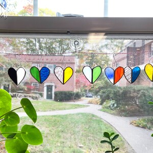 Handmade heart suncatchers, perfect for any occasion!