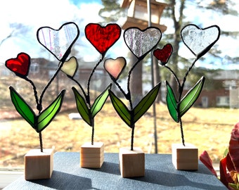 Flower Blooms: Stained Glass Heart Flowers (perfect for Mothers day!)