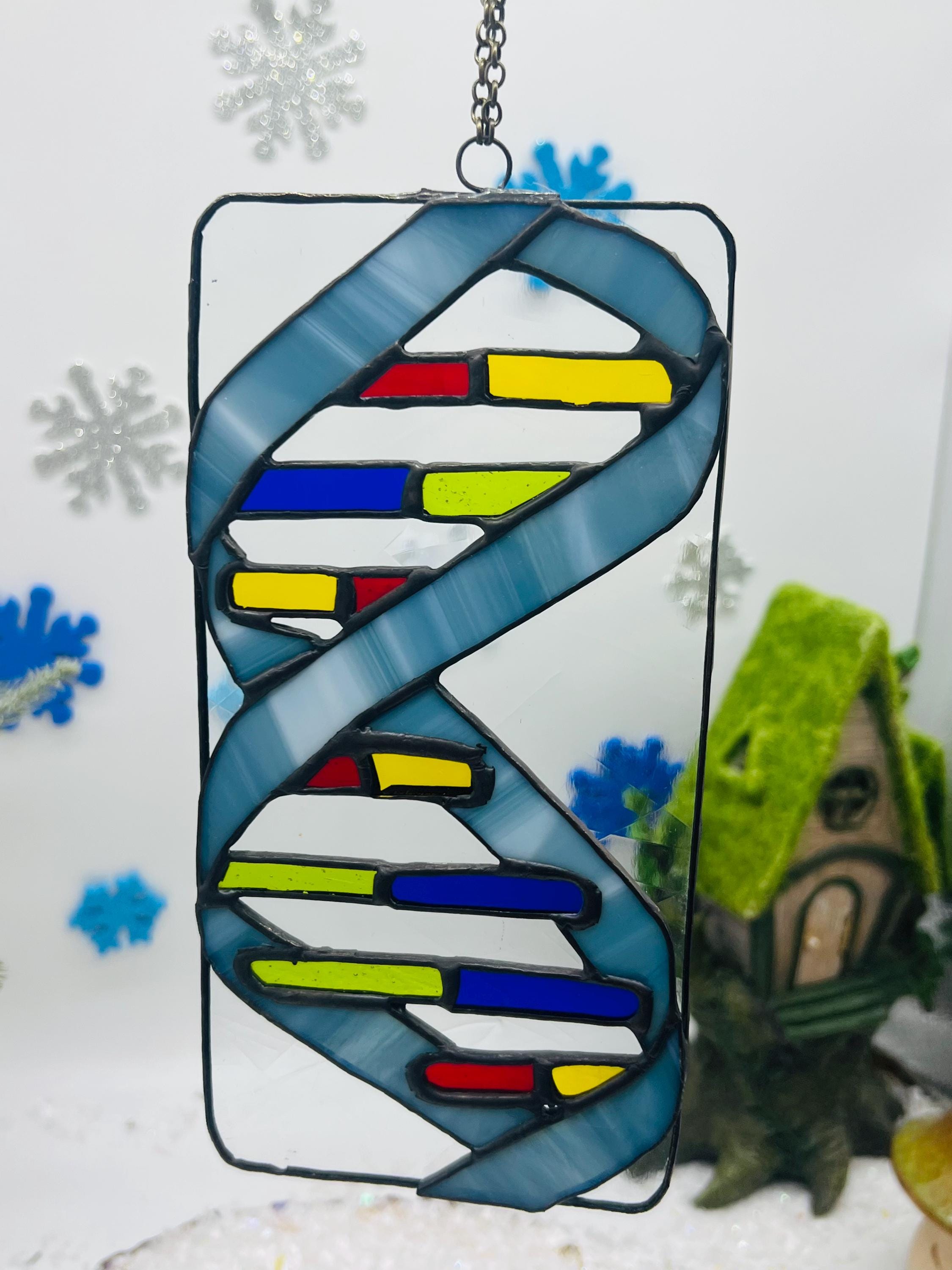 Stained Glass DNA Panel – Genetic Science Art Wall Hanging - Etsy