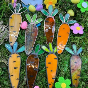 Handmade carrot suncatchers