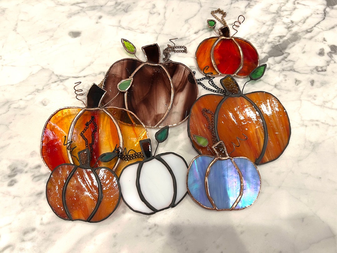 Handmade Pumpkin Suncatchers, Perfect for Fall Etsy