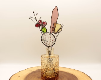 Stained Glass Wildflower Bouquet – Amber Seven Stem Arrangement