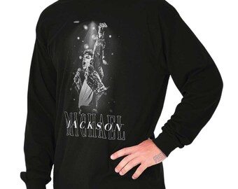 Michael Jackson King of Pop MJ Spotlight Long Sleeve Tshirt for Men or Women