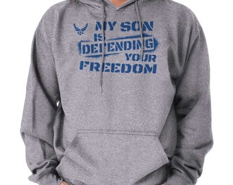 My Son US Air Force USAF Pilot Military Gift Hoodie Hooded Sweatshirt Men Women